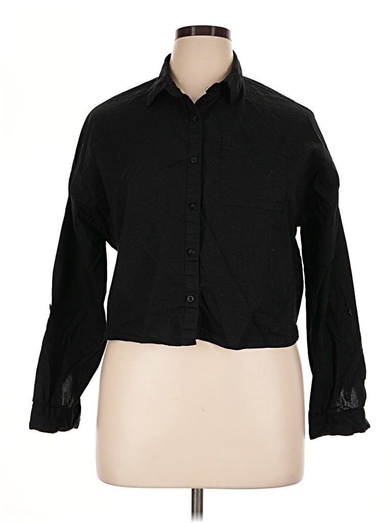 Pre-owned Passport Long Sleeve Button Down Shirt In Black
