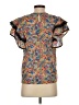 Liberty Art Fabrics for J.Crew 100% Cotton Blue Short Sleeve Blouse Size XS - photo 2
