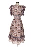 Max Studio 100% Polyester Paisley Orange Brown Cocktail Dress Size S - photo 2