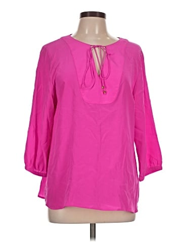 Britt Ryan 3/4 Sleeve Silk Top (view 1)