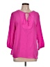 Britt Ryan 100% Silk Pink 3/4 Sleeve Silk Top Size L - photo 1