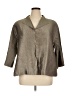 Eileen Fisher 100% Silk Gray Silk Blazer Size XL - photo 1