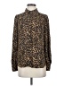 Daniel Rainn 100% Polyester Animal Print Brown Long Sleeve Blouse Size S - photo 1