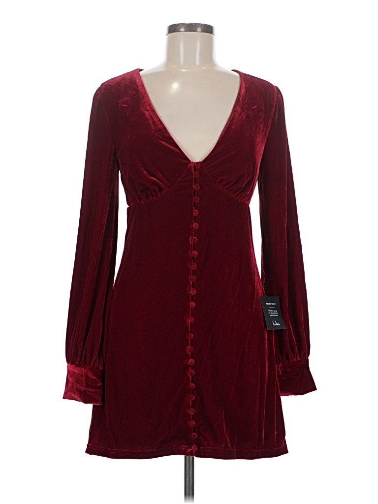 Pre-owned Lulus Cocktail Dress In Burgundy