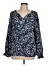Jessica Simpson Blue Long Sleeve Blouse Size L - photo 1