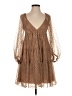 STAUD 100% Polyester Hearts Brown Casual Dress Size XS - photo 1
