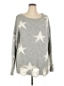 Andree by UNIT 100% Acrylic Stars Silver Pullover Sweater Size 2X - photo 1