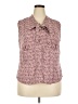Merona Tweed Burgundy Sleeveless Blouse Size 20 - photo 1