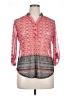 Perseption Concept Red 3/4 Sleeve Blouse Size XL Petite - photo 1