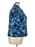 Le Suit Print Blue Blazer Size 18 - photo 4