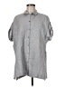 M Rena Gray Short Sleeve Button-Down Shirt Size M - photo 1