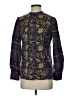 Antik Batik 100% Silk Paisley Blue Long Sleeve Silk Top Size S - photo 1