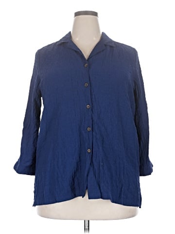 White Stag 3/4 Sleeve Button-Down Shirt (view 1)