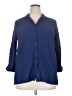 White Stag Blue 3/4 Sleeve Button-Down Shirt Size 20 - photo 1