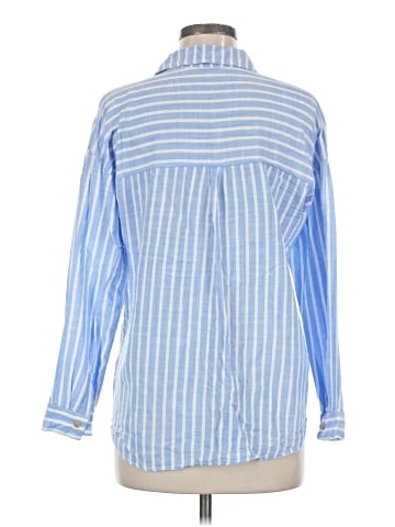 Olivia Grey Long Sleeve Button-Down Shirt (view 2)