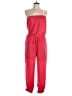Naked Zebra 100% Polyester Solid Red Jumpsuit Size L - photo 1