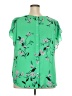 PREMISE 100% Polyester Green Short Sleeve Blouse Size 2X - photo 2