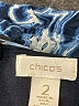 Chico's Print Blue Casual Dress Size Lg (2) - photo 7