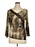 Mishca Animal Print Gold 3/4 Sleeve Top Size XL - photo 1