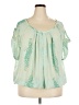 George 100% Polyester Green 3/4 Sleeve Blouse Size 3X - photo 1