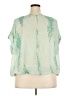 George 100% Polyester Green 3/4 Sleeve Blouse Size 3X - photo 2