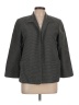 Linda Allard Ellen Tracy Checkered-gingham Polka Dots Gray Blazer Size 10 - photo 1