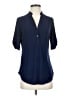 Perseption Concept Blue Short Sleeve Blouse Size S - photo 1