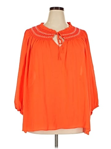 Rose + Olive 3/4 Sleeve Blouse (view 1)