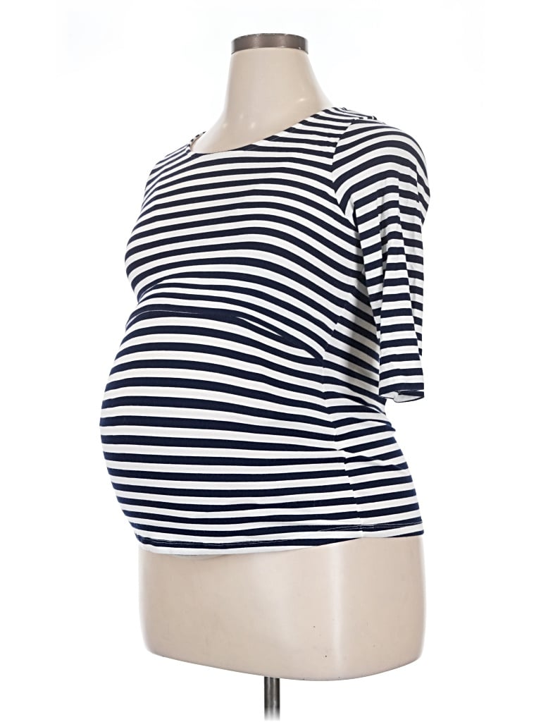 Pre-owned Seraphine 3/4 Sleeve T-shirt In Blue