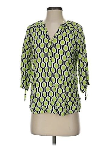 Kaari Blue 3/4 Sleeve Blouse (view 1)