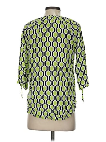 Kaari Blue 3/4 Sleeve Blouse (view 2)
