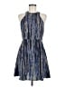 Ecote 100% Polyester Tie-dye Blue Cocktail Dress Size 8 - photo 1