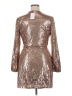 Nine West 100% Polyester Metallic Brown Cocktail Dress Size XL Petite - photo 2