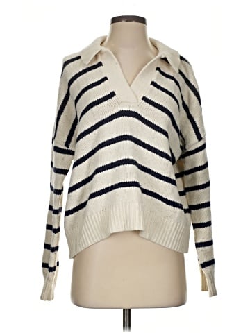 Madewell Dedham Polo Sweater in Stripe (view 1)