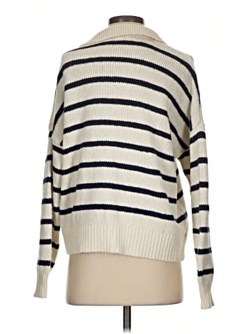 Madewell Dedham Polo Sweater in Stripe (view 2)