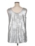Roaman's Metallic Silver Sleeveless Top Size 14 (M) - photo 2