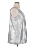 Roaman's Metallic Silver Sleeveless Top Size 14 (M) - photo 4