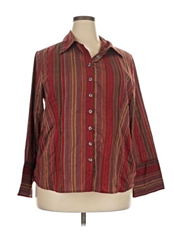 Cato 3/4 Sleeve Button-Down Shirt (view 1)