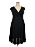 Forever Solid Black Cocktail Dress Size 2X - photo 1
