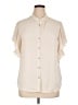 Karen Kane 100% Polyester Ivory Short Sleeve Blouse Size XL - photo 1