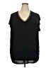 Bar III 100% Polyester Black Short Sleeve Top Size 2X - photo 1