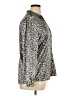 Croft & Barrow Animal Print Silver Long Sleeve Blouse Size XL - photo 4