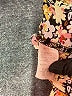 Pleione Floral Brown 3/4 Sleeve Blouse Size L - photo 8