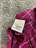 Elle 100% Polyester Argyle Purple Long Sleeve Blouse Size M - photo 8
