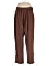 Carolyn Strauss 100% Polyester Solid Brown Casual Pants Size L - photo 1