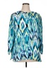 Chico's Tie-dye Teal 3/4 Sleeve Blouse Size XL (3) - photo 1