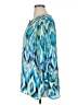 Chico's Tie-dye Teal 3/4 Sleeve Blouse Size XL (3) - photo 5