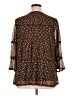 Kim Rogers Animal Print Brown 3/4 Sleeve Blouse Size XL - photo 2