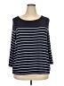 Laila Jayde Blue 3/4 Sleeve Top Size 2X - photo 1