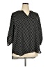 Chaus 100% Polyester Polka Dots Black 3/4 Sleeve Blouse Size 2X - photo 1